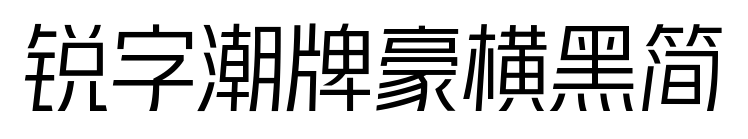 锐字潮牌豪横黑简预览图片