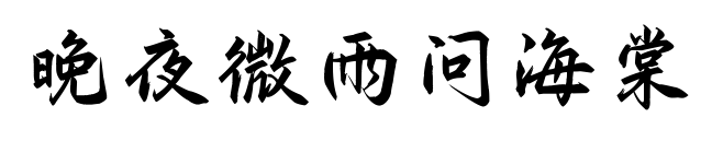 晚夜微雨问海棠预览图片